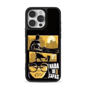 Batman no capes parody comic strip glasses girl Phone Case