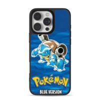 Blastoise Pokemon Blue Version blue background art Phone Case