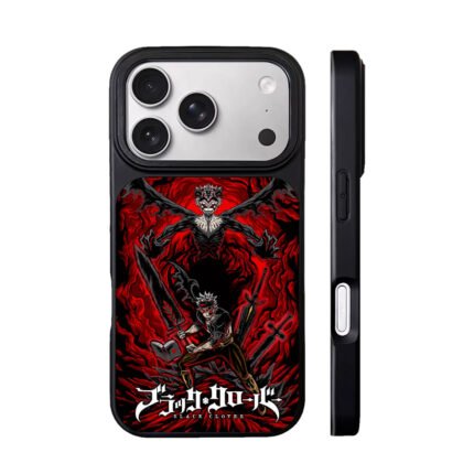 Black Clover Asta Devil Form Dark Red Anime Art Phone Case