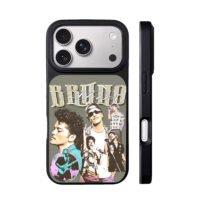 Bling BRUNO text and Bruno Mars stage performance photos Phone Case