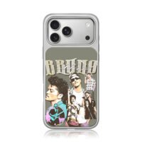 Bling BRUNO text and Bruno Mars stage performance photos Phone Case