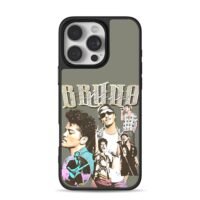 Bling BRUNO text and Bruno Mars stage performance photos Phone Case