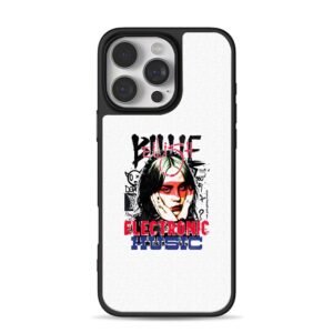 Billie Eilish graffiti art with electronic music Phone Case