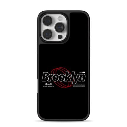 Brooklyn bridge graphic print red lines NYC coords Phone Case