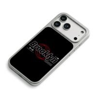 Brooklyn bridge graphic print red lines NYC coords Phone Case