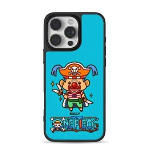 Chibi Buggy the clown pirate with One Piece logo Phone Case