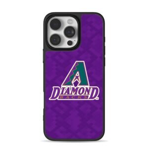 Arizona Diamondbacks MLB logo on purple background Phone Case