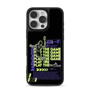 Badminton smash graphic with aksara creative Phone Case