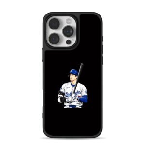Cartoon Shohei Ohtani LA Dodgers baseball batter Phone Case