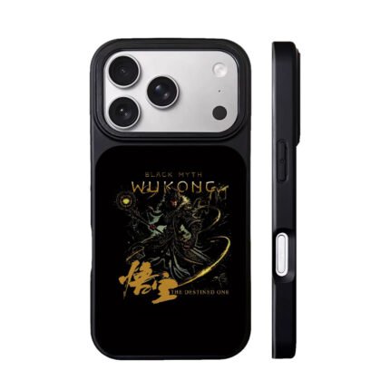 Black Myth Wukong golden armored wukong themed art Phone Case
