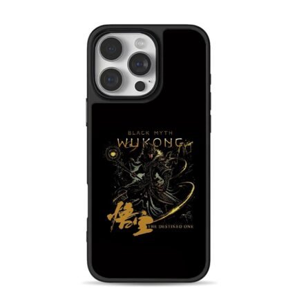Black Myth Wukong golden armored wukong themed art Phone Case