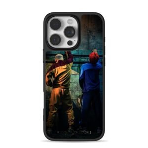 BIGBANG GD TOP back view in tracksuits by grunge brick wall Phone Case