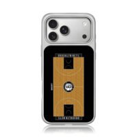 Brooklyn Nets basketball court with team logo Phone Case
