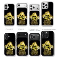 Bring Me The Horizon yellow green skull crossbones punk art Phone Case