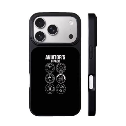 Aviator 6 pack flight cockpit gauges pilot art Phone Case