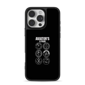 Aviator 6 pack flight cockpit gauges pilot art Phone Case
