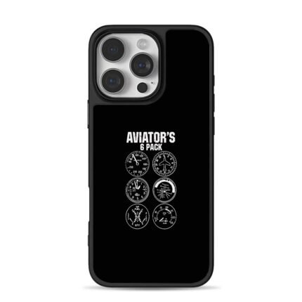 Aviator 6 pack flight cockpit gauges pilot art Phone Case