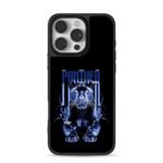 Blue panther with bold PANTHER text tribal graphic Phone Case
