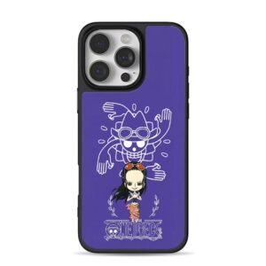 Chibi Nico Robin One Piece skull art purple Phone Case
