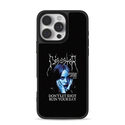 Billie Eilish gothic Disaster text and edgy quotes Phone Case