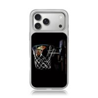 Chalk sketch style basketball dunking through hoop Phone Case