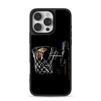 Chalk sketch style basketball dunking through hoop Phone Case