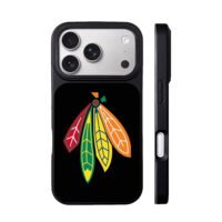 Chicago Blackhawks tribal feather sports team logo Phone Case