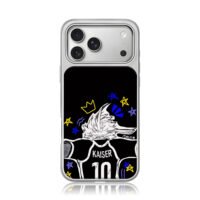 Blue Lock Kaiser No10 soccer jersey doodle with stars and crown Phone Case
