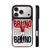 Bruno Fernandes Man Utd footballer celebration art Phone Case