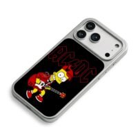 ACDC Bart Simpson devil horns playing red guitar Phone Case