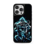Anime heroes Goku Deku Naruto Saitama blue flames Phone Case