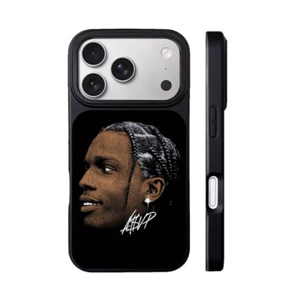 ASAP Rocky braided portrait with signature Phone Case