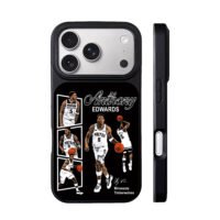 Anthony Edwards Timberwolves basketball collage Phone Case
