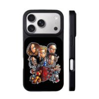 Chibi Korn art with creepy teddy bear voodoo doll Phone Case