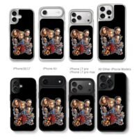 Chibi Korn art with creepy teddy bear voodoo doll Phone Case