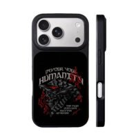 Berserk Guts armor skull red flames gothic art Phone Case