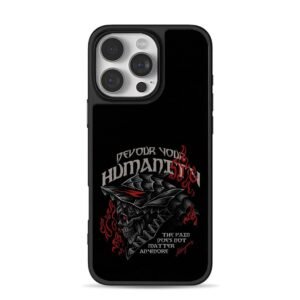 Berserk Guts armor skull red flames gothic art Phone Case