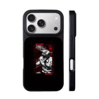 Chainsaw Man Denji red black anime fighter art Phone Case