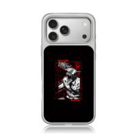 Chainsaw Man Denji red black anime fighter art Phone Case