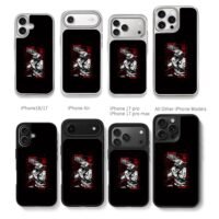 Chainsaw Man Denji red black anime fighter art Phone Case