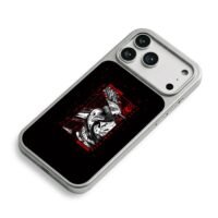 Chainsaw Man Denji red black anime fighter art Phone Case