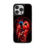 Ban Seven Deadly Sins holding nunchucks blue spiky hair red circle Phone Case