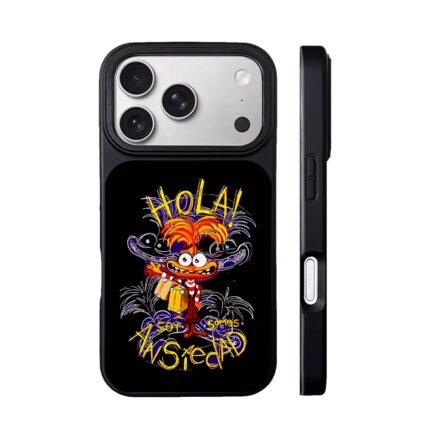 Anxiety from Inside Out 2 waving with Hola Spanish text Phone Case