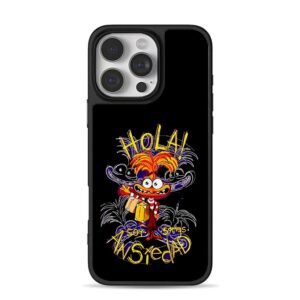 Anxiety from Inside Out 2 waving with Hola Spanish text Phone Case