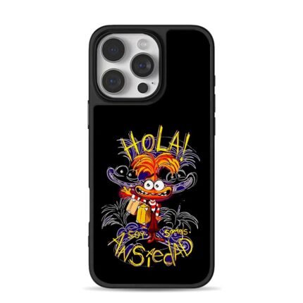 Anxiety from Inside Out 2 waving with Hola Spanish text Phone Case