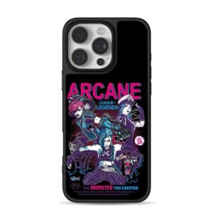 Arcane League of Legends Jinx Vi Caitlyn retro art Phone Case