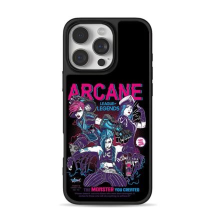 Arcane League of Legends Jinx Vi Caitlyn retro art Phone Case