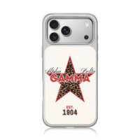 Alpha Delta Gamma GAMMA leopard star est 1904 Phone Case