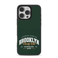 Brooklyn Varsity Club varsity champion dark green print Phone Case