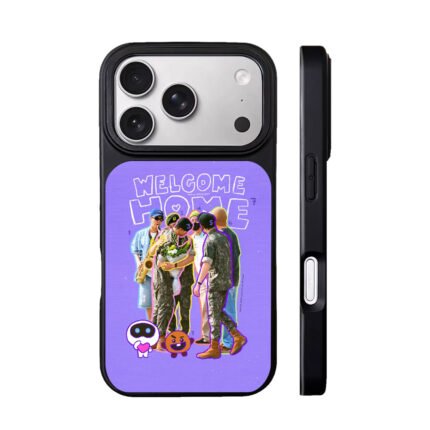 BTS Welcome Home Military BT21 Purple Background Phone Case